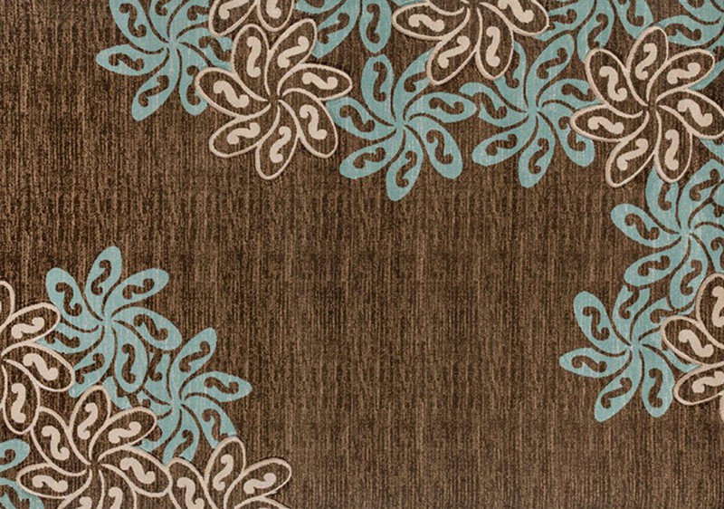 American Imports Brown/Turquoise Glamor Rug 